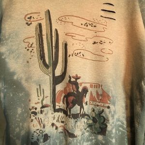Western retro sweatshirt Vintage cowgirl size L